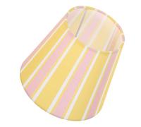 Ciieeo Modern Yellow Bell Lampshade for Table Lamps, 4x6x5 Inch Vertical Striped Fabric and Iron Material, Easy Maintenance with Minimizing Glare, for Living Room Lighting