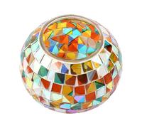 Ciieeo Mosaic Solar Garden Lanterns Decorative Color Changing Waterproof Glass Outdoor Lawn Lighting for Patio and Garden Path