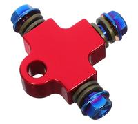 Ciieeo Motorcycle Brake Line Tee Connector with Titanium Banjo Bolt Brake Splitter for Dual Front Disc Upgrade for Off-Road and Long Rides