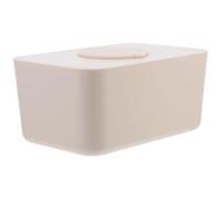 Ciieeo Multifunctional Silicone Wet Tissue Dispenser Box with Lid Large Capacity Beige Wipes Storage Case Prevents Drying Out Practical Napkin Holder for Car and Home