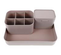 Ciieeo Nail Art Tool Storage Pink Desk Organizer Tray Brush Holder for Vanity Table Office Supply Organizer for Nail Supplies