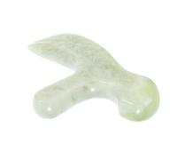 Ciieeo Natural Jade Stone Foot Massage Tool Three-Prong Design, Portable Manual Foot Care Massager for Travel and Home Use, Gua Sha Scraping Accessory for Trigger Point and Full Body