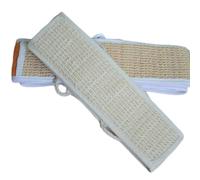 Ciieeo Natural Loofah Back Rub Strip Exfoliating Bath Towel with Beige Cotton-Linen Strap and Thick Sponge Massage Bath Ball Set for Shower Body Scrub and Skin Care