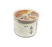 Ciieeo Natural Spiral Sandalwood Incense Coils Aromatherapy Incense for Fresh Air for Meditation Yoga Healing Office Home Decor with Holder