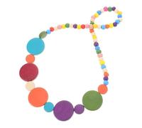 Ciieeo Necklace Lightweight Comfortable Wooden Beads Colorful for Women Ethnic Boho Tribal Style African Beaded Necklace Suitable for Formal Events and Casual Gatherings