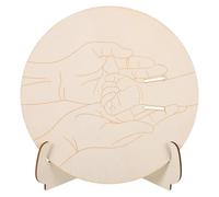Ciieeo Newborn Announcement Board Birth Announcement Sign Wooden Shower Hospital Bracelet Holder Stand Emotionally Connected Nursery Decor