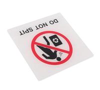 Ciieeo No Spitting Sign Sticker Waterproof Adhesive Environmental Security Notice for Office, Store, and Public Spaces, 15x15cm No Spit Warning Label