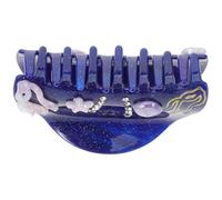 Ciieeo Ocean Blue Acrylic Hair Claw Clip for Women Large Semi-Circle Octopus Design Heavy-Duty Hair Claw Clips