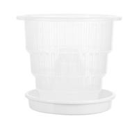 Ciieeo Orchid Planter Pot with Tray for Succulent and Vegetable Cultivation, Made of Sturdy Pp Material, Features Ventilation Holes at The Bottom to Protect Roots, for Outdoor Gardening