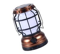 Ciieeo Outdoor USB Rechargeable LED Camping Lantern Retro Copper Color Multipurpose Solar Tent Light for Hiking Emergency and Home Use