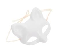 Ciieeo Paintable Fox Mask for Creative DIY Projects Lightweight Plastic Half Face Fox Mask for Cosplay Themed Parties and Masquerade Ball Supply Versatile Animal Face Costume Accessory