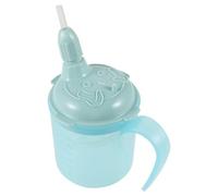 Ciieeo Patient Feeding Drinking Cup Straw Lid, Spill-Proof Liquid Diet Mug for Elderly and Disabled Adults, Multi-Use Bedside Sippy Cup in Green