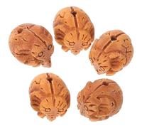 Ciieeo Peach Pit Beads Unique Elephant Design Intricately Carved Elephant Shape 5pcs with Delicate Craftsmanship for DIY Jewelry Making for Jewelry Collection and Gifting