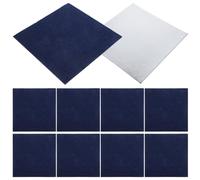 Ciieeo Peel and Stick Tile Floor, 10pcs Self Adhesive Polyester Floor Tile Stickers, 30x30cm Strong Adhesion Non-Slip Flooring for Bedroom & Living Room, Navy Blue