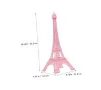 Ciieeo Pink Eiffel Tower Statue Decorative Desktop Model French Souvenir Collectible Figurine for Home Office Table Decor Travel-inspired Art Centerpiece