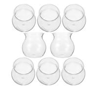 Ciieeo Plant and Creative Grass Doll Shape 8pcs Designed for Succulents Grey Plastic with Unbreakable Material Indoor Plant for Bookshelf or Present Garden Decor