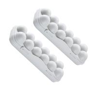Ciieeo Plastic Egg Storage Box Stackable Design 2pcs with 12-grids and Strong Thick Lid for Organizing Fridges and Preventing Eggs from Colliding for Home Use the Farm