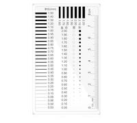 Ciieeo Plastic Flaw Detection Ruler Transparency Measuring Chart High Precision for Defect Inspection and Diameter Measurement, Versatile Application for Industrial Use