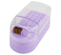 Ciieeo Plastic Nail Drill Display Case with 30 Holes for Storage and Nail Art Salon Organizer Box and Training Use