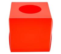 Ciieeo Plastic Raffle Box round Opening for Donation and Ticket Collection, Multi-functional Game Raffle Box in Classical Red Colour Design, Party Supplies for Fundraising