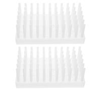Ciieeo Plastic Test Tube Rack Holder 2pcs Double Layer Elevated Base for Enhanced Drying Efficiency with 66 Columns and Stable Structure, Suitable for School Classrooms and Research