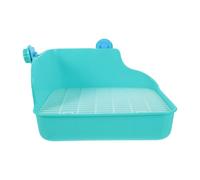 Ciieeo Plastic with Wall Design Pet Toilet Potty Trainer for Small Animals Convenient Green for Rabbits Random Color Including Gerbil and Bunny Suitable for Garden and Living Room Use