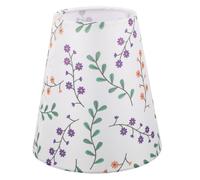 Ciieeo Pleated Floral Patterned Fabric Lampshade for Table Lamp and Bedside Table Lamp, Made of Cloth and Metal, Diffuses Light Easy Replacement, for Living Spaces and Study Room