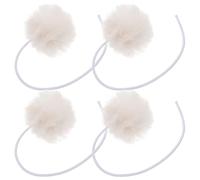 Ciieeo Plush Cat Tree Balls Suitable for Home Environments Replacement 4pcs with Bells Hanging Interactive Safe Material and Can Be Hung on Door Handles for Cats