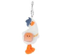 Ciieeo Plush Duck Keychain Bag Charm Soft Pp Cotton Filling and Alloy Ring, Decorative and Practical Plush Toy for Backpack Or Bag Hanging in Holiday Or Office Settings Random Color