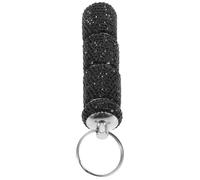 Ciieeo Portable Aluminum Alloy Pill Case with Rhinestone Keychain Mini Medicine Organizer with Multiple Compartments for Vitamins Medication Storage Travel and Outdoor Use