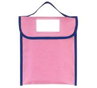Ciieeo Portable Book Bag Tote Bag for Students Large Capacity Nylon Fabric Book Pouch Name Tag for Carrying Textbooks Stationery and Files to School Office