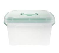 Ciieeo Portable Medicine Box with Dual Layer Multi-Compartment Tray, Large Capacity Plastic Organizer for Office and Bathroom Use, Suitable for Family and College Dorm Students