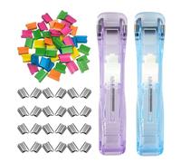 Ciieeo Portable Mini Paper Clam Clip Dispenser with 150pcs Reusable Colorful and 150pcs Silver Clips for Damage-Free Binding of Files and Documents at Home Or Office, Plastic and Metal