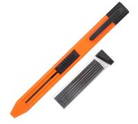 Ciieeo Portable Red Carpenters Marking Pencil Set with Plastic Body and Refills, Lightweight Drawing Pencil for Woodworking and Engineering Tasks