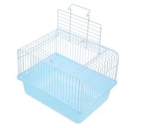 Ciieeo Portable Small Birdcage for Lovebirds and Parakeets, Lightweight Blue Plastic Bird Carrier Cage with Ventilation, Suitable for Travel and Small Pets