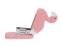 Ciieeo Portable Wooden Flamingo Shape Stapler Manual Stapling Machine Creative Student Stationery for Desktop Decoration and Home Use with Compact Design