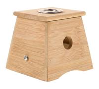 Ciieeo Portable Wooden Moxibustion Box Single Hole, Bamboo Material Moxa Holder for Full Body Heat Therapy, Strap Design Health Moxibustion Burner Suitable for Home Acupuncture Use
