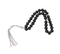 Ciieeo Prayer Beads Natural Agate and Large Gatherings of Muslims Black Necklace Muslim Prayer Beads for Islamic Weddings