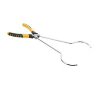 Ciieeo Precision Crucible Fire Pliers for Jewelry Making with Carbon Steel Construction and Plastic Handles, Long Reach Bent Nose Tool Designed to Efficiency in Studio and Laboratory Use