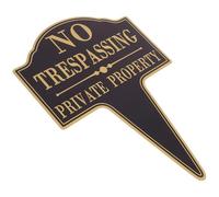 Ciieeo Private Property No Trespassing Metal Sign with Ground Stake Sturdy for Outdoor Garden Lawn and Residential Use