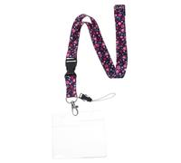 Ciieeo Purple Card Holder with Double-Sided Design Lightweight Aluminium Alloy and PVC Badge Sleeve for Library and Bus Cards for Factory Workers and Security Staff