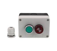 Ciieeo Push Button Control Box 2-hole Momentary Start Stop Switch Cover with Dual Control and Impact Resistance, Plastic Weatherproof Switch Station for Outdoor Industrial Use