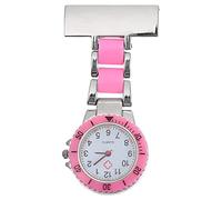 Ciieeo Quartz Pink Pocket Watch with Strong Chain for Students and Chefs, Easy-to-Read Dial, Alloy and Glass Material, Suitable for Working Environment Without Wrist Watches and Grand