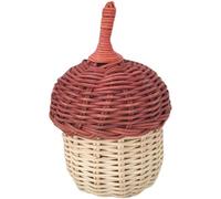 Ciieeo Rattan Pine Cone Cross-body Bag Pine Cone Pouch Creative Design Hand-woven Workmanship Protection for Items Photo Prop Cotton Thread Material