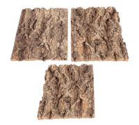 Ciieeo Realistic Artificial Tree Bark Decor Lightweight and Easy to Clean 3pcs Brown Decorative Bark for Reptile Terrarium and Habitat Suitable for Bearded Dragon and Gecko Enclosures