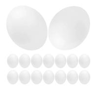 Ciieeo Realistic Eggs Decor 24pcs Plastic Parrot Fake Eggs for Budgie Cockatiel Breeding Supplies Egg-Shaped Behavior Training