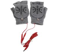 Ciieeo Rechargeable USB Heated Fingerless Gloves for Women, Lightweight Cotton Nylon Material with Flip Cover, for Office Typing and Winter Outdoor Activities