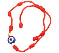 Ciieeo Red String Bracelet Turkish Style Adjustable 2 Pcs Bracelet with Evil Eye Charm Hand-woven 7 Knots Red Rope, Decorative and Sturdy for Women for Everyday Wear