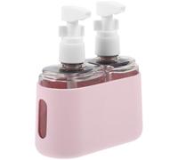 Ciieeo Refillable Travel Liquid Bottles for Moisturiser and Lotion Dispenser, Small Pink Silicone and Pp Containers with Lid, Multipurpose Press Bottles for Outdoor Use and Travel