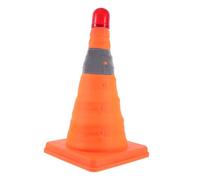 Ciieeo Reflective LED Traffic Cone with Multi Functional Warning Sign Portable Retractable Road Cone for Emergency Construction Parking Control Splashproof Cloth Material Safety Marker
